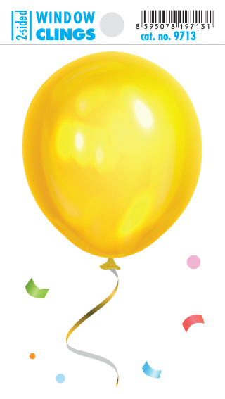 Adhezní nálepky - balónek žlutý