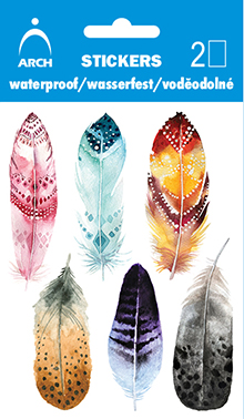 Voděodolné samolepky - pírka 01
