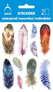Voděodolné samolepky - pírka 02