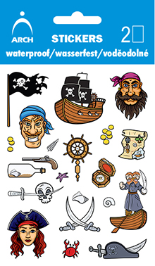Voděodolné samolepky - piráti 01