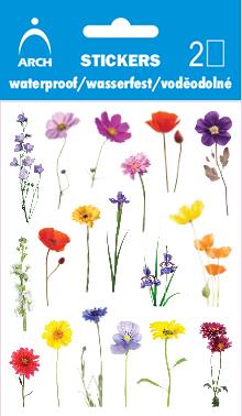 Voděodolné samolepky - kvítí 02 luční