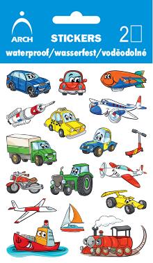 Voděodolné samolepky - dopravní prostředky 01