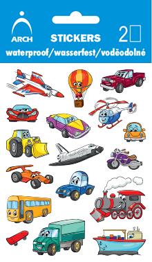 Voděodolné samolepky - dopravní prostředky 02