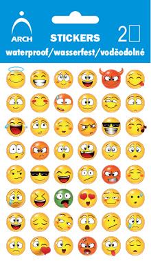 Voděodolné samolepky - smajlíci 02 menší