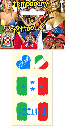 Temporary tattoo for fans - Italy