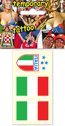 Temporary tattoo for fans - Italy