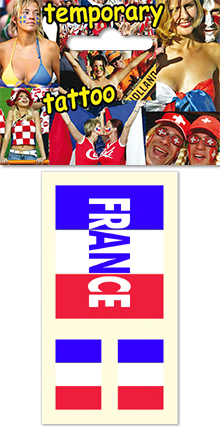 Temporary tattoo for fans - France
