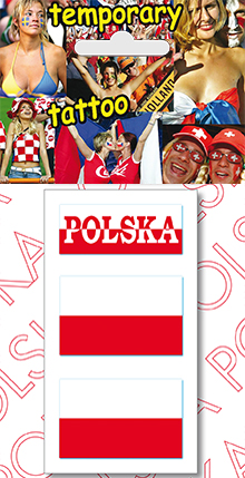 Temporary tattoo for fans - Poland