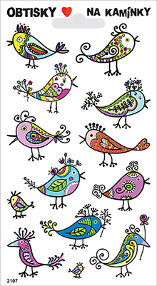 Obtisky na kamínky - ptáčci