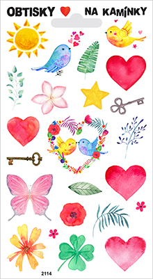 Obtisky na kamínky - sluníčko