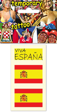 Temporary tattoo for fans - Spain