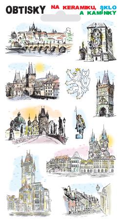 Obtisky na sklo, keramiku a kamínky - Hradčany
