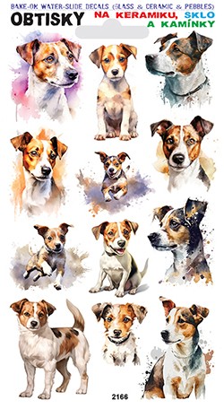 Obtisky na sklo, keramiku a kamínky - Jack Russell terier