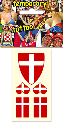 Temporary tattoo for fans - Denmark