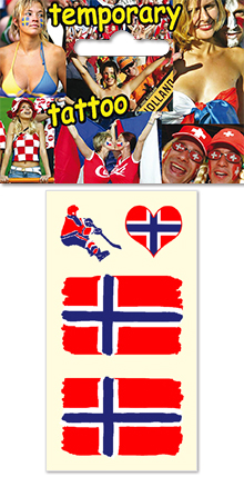 Temporary tattoo for fans - Norway