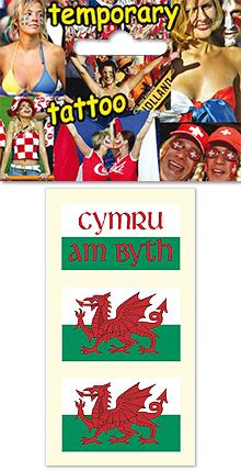 Temporary tattoo for fans - Wales