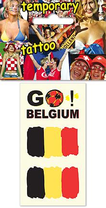 Temporary tattoo for fans - Belgium