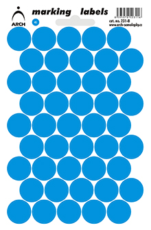 Samolepicí kolečka 17 mm - modrá