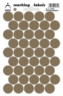 Samolepicí kolečka 17 mm - hnědá