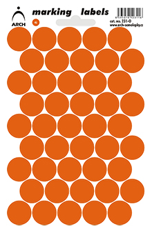 Samolepicí kolečka 17 mm - oranžová
