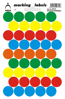 Samolepicí kolečka 17 mm - různobarevná