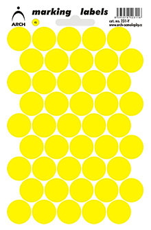 Samolepicí kolečka 17 mm - žlutá