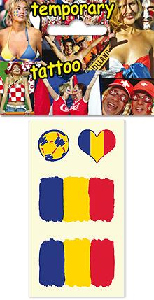 Temporary tattoo for fans - Romania