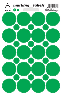 Samolepicí kolečka 25 mm - zelená