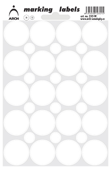 Samolepicí kolečka 25 mm - bílá