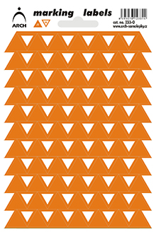 Samolepicí trojúhelníky 15 mm - oranžové