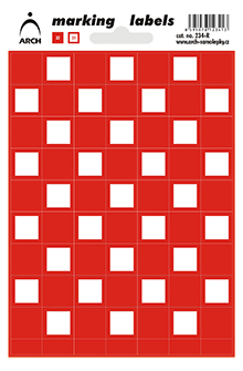 Samolepicí čtverečky 15 mm - červené