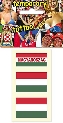 Temporary tattoo for fans - Hungary