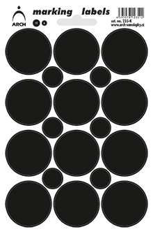 Samolepicí kolečka 33 mm - černá