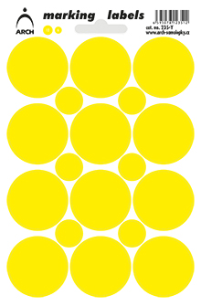 Samolepicí kolečka 33 mm - žlutá