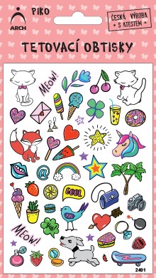 Dětské piko tetovací obtisky - kočičky