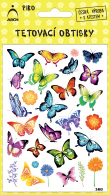Dětské piko tetovací obtisky - motýlci
