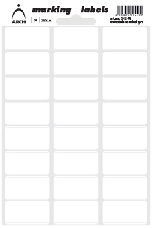 Samolepicí obdélníčky 32x16 mm - bílé