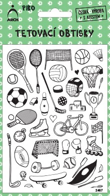 Černé piko tetovací obtisky - sporty