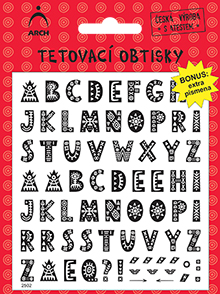 Dětské tetovací obtisky - abeceda 02