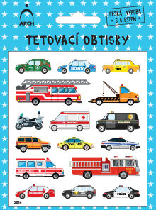 Dětské tetovací obtisky - dopravní prostředky 02