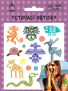 Dětské tetovací obtisky - mayské symboly 02
