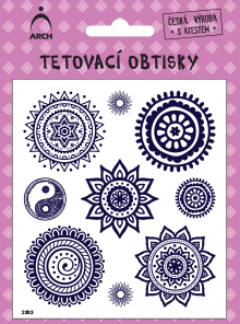 Dětské tetovací obtisky - mandaly 01
