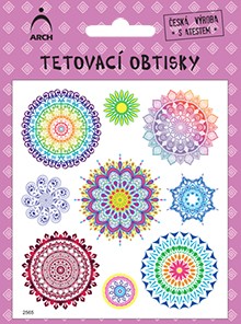 Dětské tetovací obtisky - mandaly 03