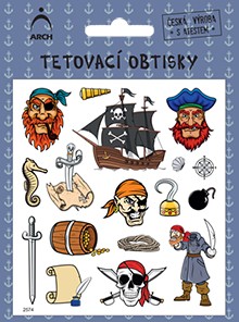 Dětské tetovací obtisky - piráti 04
