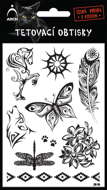 Černé tetovací obtisky - kůň