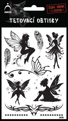 Černé tetovací obtisky - víly