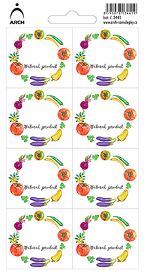 ZELENINA - Natural product - 8 voděodolných etiket