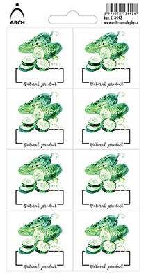 OKURKY - Natural product - 8 voděodolných etiket