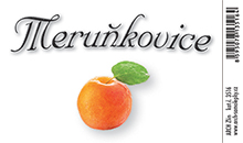 Meruňkovice - etiketa 8,5 x 5,5 cm