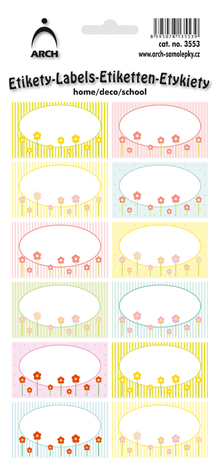 DEKORAČNÍ etikety - jarní louka